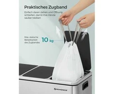 Songmics 15-20 litrų talpos šiukšliadėžių įdėklai su virvele 3 x 40 vnt.