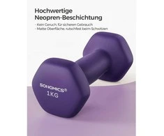 Songmics 2 violetinės spalvos hantelių rinkinys