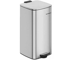 Songmics 30 litrų talpos plieninė šiukšliadėžė metallic sidabrinis