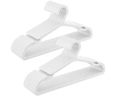 Songmics 50 plastikinių pakabų rinkinys 41,7 cm pločio debesų balta