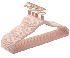 Songmics Aksominė paltų pakaba sunkiai pasukama rožinė rožinio aukso spalvos