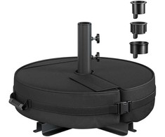 Songmics Apvalus 1,5-3 m ilgio skėčių stovas juodos spalvos