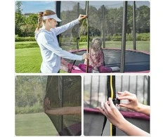Songmics Rundes Gartentrampolin Ø 183 cm mit Sicherheitsnetz