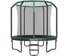 Songmics Batutas Ø 244 cm su vidiniu tinklu juodai tamsiai žalias