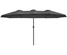 Songmics Didelis skėtis 460 x 270 cm Pilka