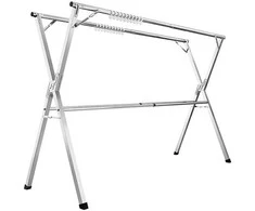Songmics Drabužių arkliukas 133-200 cm ištiesiamas ir laisvai pastatomas