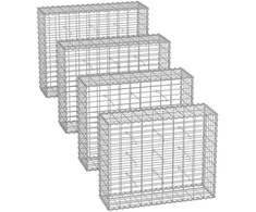 Kodustaar Songmics Gabionų krepšiai 100 x 80 x 30 cm, 3 vnt., sidabriniai