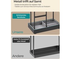 Songmics Juvelyrinių dirbinių stendas metalinis rėmelis dovanų idėja juodas