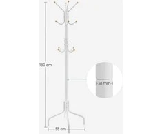 Songmics Metalinis baltas drabužių stovas
