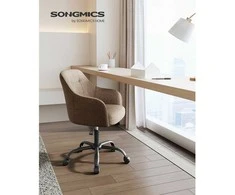 Songmics Namų biuro kėdė ruda