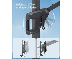 Songmics Parasol šviesoforo šviesa pilka