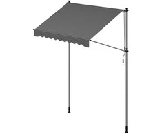 Songmics Pritvirtinama 200 x 120 cm markizė su rankine alkūne apsaugai nuo saulės
