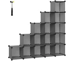 Songmics "pasidaryk pats" batų lentyna iš 16 kubelių 31 x 123 x 123 cm