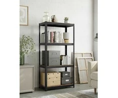 Songmics Reguliuojama stovinti lentyna su 4 lentynomis 40 x 80 x 160 cm vintažinė ruda-juoda