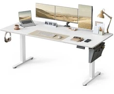Songmics Reguliuojamo aukščio elektrinis rašomasis stalas 180 x 80 cm debesų spalvos