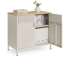 Songmics Sandėliavimo spintelė 40 x 80 x 76 cm smėlio smėlio spalvos - natūrali smėlio spalva