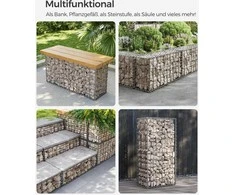 Songmics Sodo dekoracijos tarpinės 100 x 30 x 30 cm, 5 vnt., sidabrinės spalvos