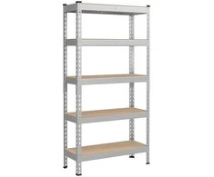 Kodustaar Songmics Stiprios konstrukcijos lentyna su 5 lentynomis 30 x 75 x 150 cm sidabrinė
