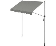 Songmics Tentas su rankine alkūne 250 x 120 cm pilkos spalvos