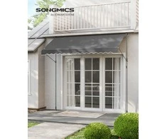 Songmics Tentas su rankine alkūne 300 x 120 cm antracito spalvos
