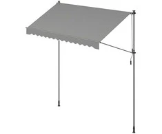 Songmics Tentas su rankine alkūne 300 x 120 cm pilkos spalvos