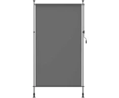 Songmics Vertikali reguliuojamo aukščio markizė 150 x (220-300) cm antracito pilkos spalvos