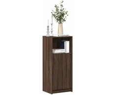Šoninė spintelė su LED, ruda ąžuolo, 42,5x34x100cm, mediena