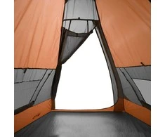 Stovyklavimo palapinė, oranžinė, septynvietė, tipi dizaino