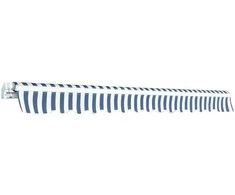 Sulankstoma markizė, vald. rank. būd., 350cm, mėl./balt. sp.