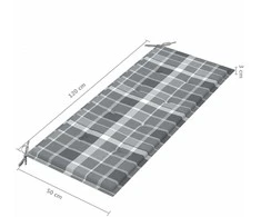 Sulankstomas sodo suoliukas su pagalvėle, 118cm, bambukas