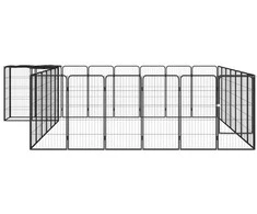 Šunų aptvaras, 30 segmentų, juodas, 50x100cm, plienas