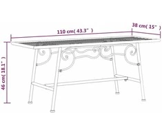 Suoliukas aplink medį, juodos spalvos, 110cm, plienas