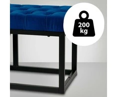 Mville Sėdimoji suolelė „Polson“ iš juodo aksomo, 150 cm