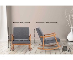 Supamasis krėslas Morelia audinys graikinis riešutas
