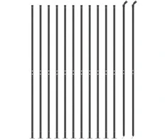 Tinklinė tvora su flanšais, antracito spalvos, 1,4x25m