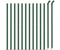 Tinklinė tvora su flanšais, žalios spalvos, 0,8x25m