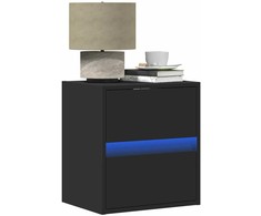 TV staliukas Sieninės TV spintelės su LED, 2vnt., juodos, 41x31x45cm