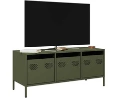 TV staliukas Televizoriaus spintelė, alyvuogių, 101,5x39x43,5cm, plienas