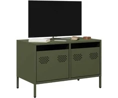 TV staliukas Televizoriaus spintelė, alyvuogių žalios, 68x39x43,5cm, plienas