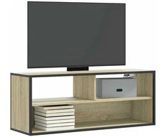 TV staliukas Televizoriaus spintelė, ąžuolo, 100x31x39,5cm, mediena/metalas