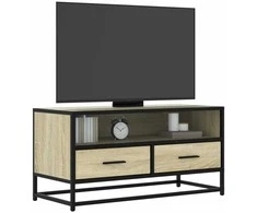 TV staliukas Televizoriaus spintelė, ąžuolo, 80x34,5x40cm, mediena/metalas