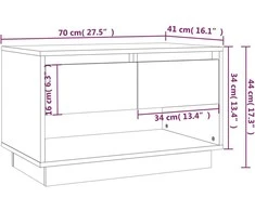 TV staliukas Televizoriaus spintelė, betono, 70x41x44cm, apdirbta mediena