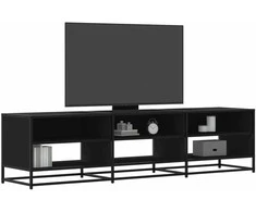 TV staliukas Televizoriaus spintelė, juoda, 180x40x46cm, apdirbta mediena