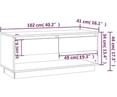 TV staliukas Televizoriaus spintelė, pilka ąžuolo, 102x41x44cm, mediena