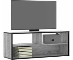 TV staliukas Televizoriaus spintelė, pilka, 100x31x39,5cm, mediena/metalas
