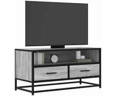 TV staliukas Televizoriaus spintelė, pilka, 80x34,5x40cm, mediena ir metalas