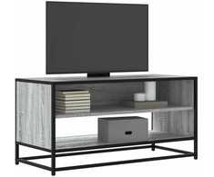 TV staliukas Televizoriaus spintelė, pilka, 91x40x46cm, mediena ir metalas