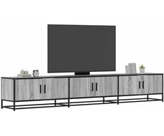 TV staliukas Televizoriaus spintelė, pilka ąžuolo, 240x35x41cm, mediena