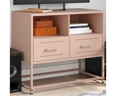 TV staliukas Televizoriaus spintelė, rožinės spalvos, 68x39x60,5cm, plienas