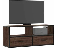 TV staliukas Televizoriaus spintelė, ruda, 100x31x39,5cm, mediena/metalas